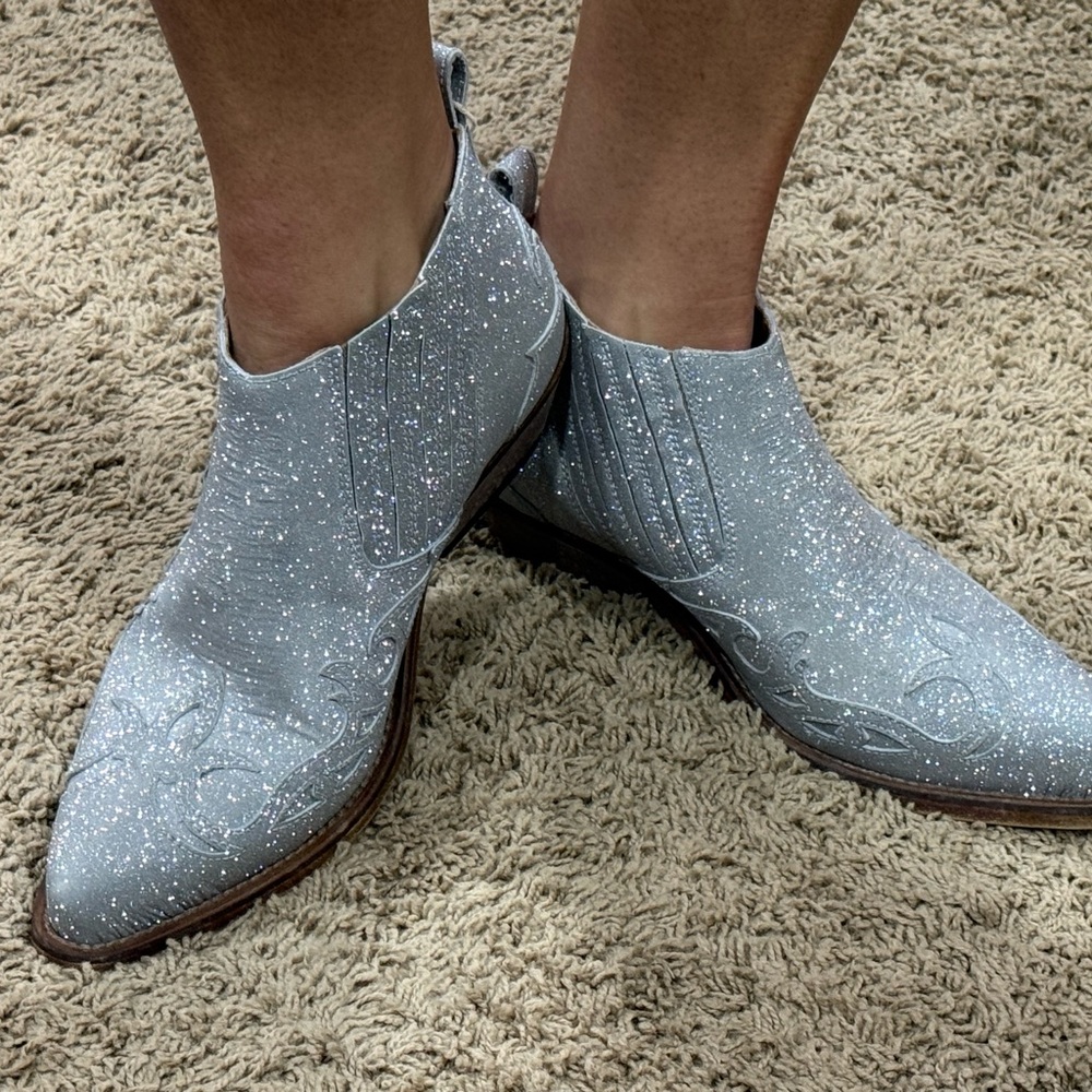 Golden Goose NEW Glitter Western Style Boots - Picture 6 of 9